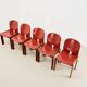 Tobia & Afra Scarpa Set of 5 Model 121 Dining Chairs for Cassina Italy 1965