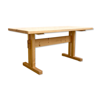 Pine table by Charlotte Perriand for Les Arc, 1960s
