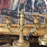 Pair of bronze candlesticks