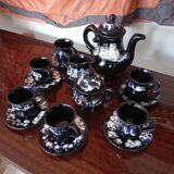 Complete Vallauris Ceramic Coffee Service, 1960s. Signed.