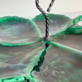 Vintage Glazed Ceramic Barbotine Dish