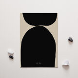 Framed abstract giclee art print 50x70cm