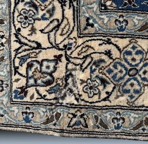 Persian Oriental Carpet NAÏN Wool and Silk: 3.20 X 2.10 Metres "Sardje Gallery"
