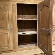Louis XV style two-part buffet in raw wood