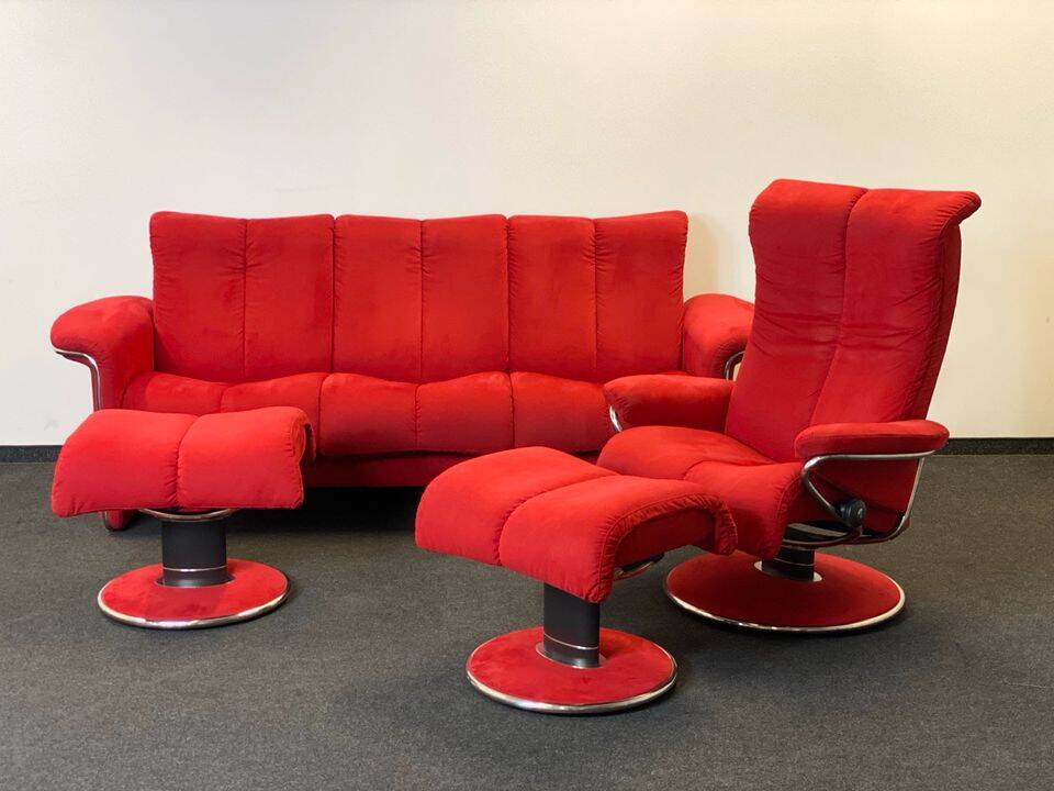 Ekornes Stressless Soul & Blues Suite – in Red Alcantara