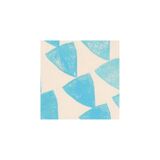 Collection of 4 blue abstract paintings on paper signed Eawy