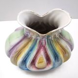 Ceramic Vase Attributed to Italo Casini with Iridescent Colors, Italy