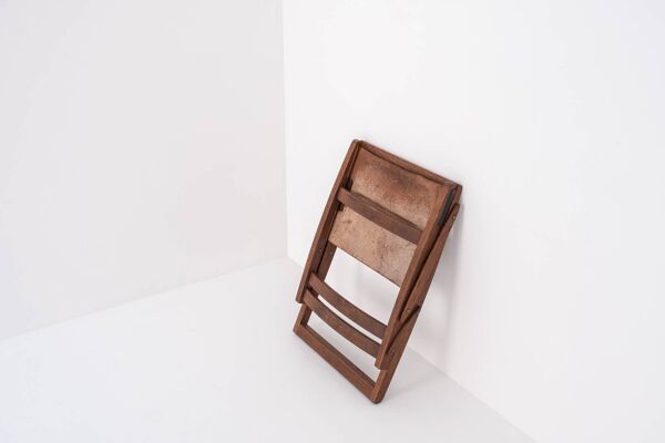 Tabouret pliant rare par Peter Hvidt & Orla Mølgaard-Nielsen pour Ludvig Pontoppidan, Danemark 1959