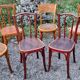 Lot 7 bistro chairs early twentieth in bentwood
