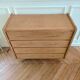 Commode vintage rénovée de style scandinave en chêne massif, années 50-60