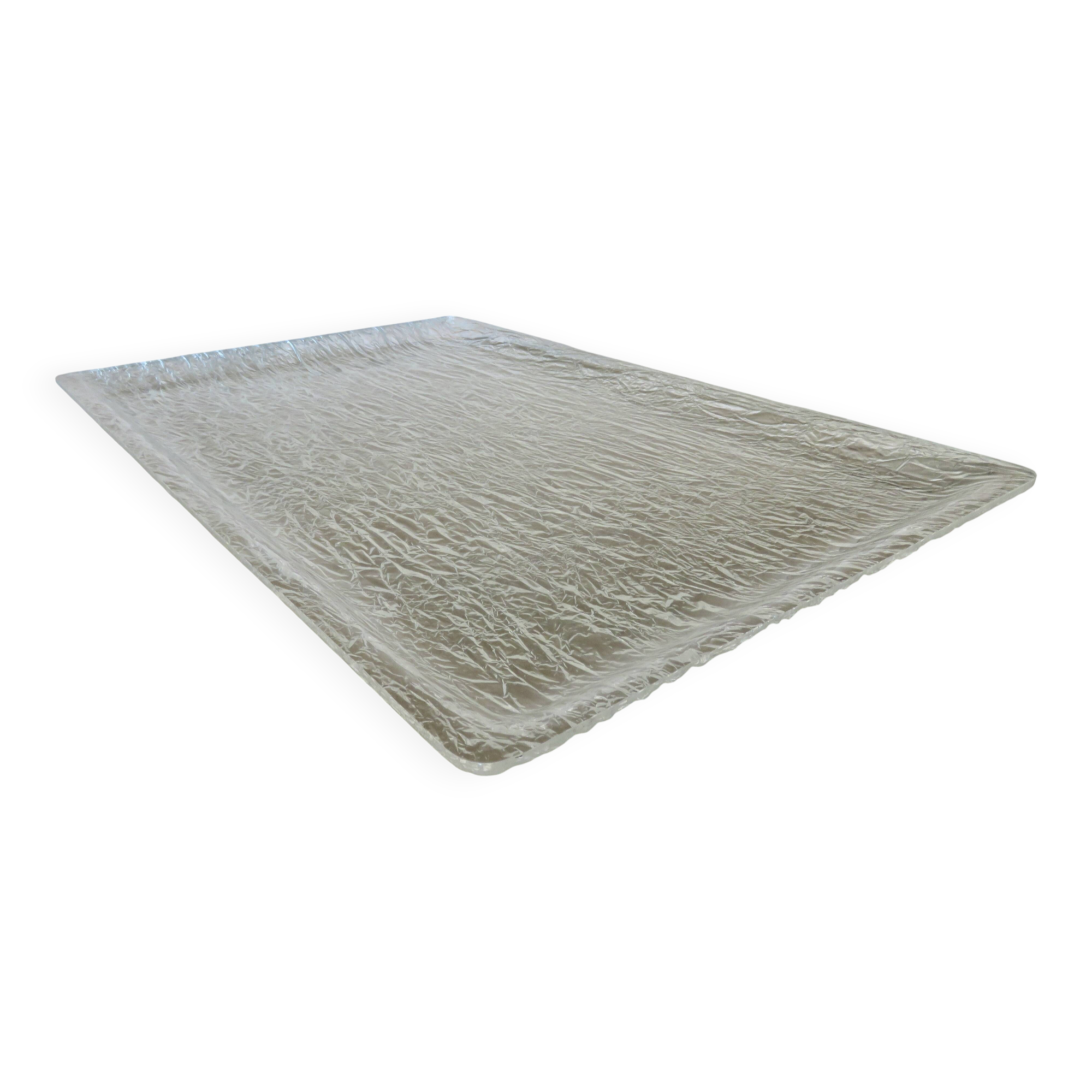 Very large "Roche Bobois" tray in plexiglass, altuglas, lucite, 1970s.