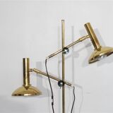 Danish design floor lamp in brass 1970