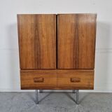 Scandinavian rosewood and chrome sideboard, 60s