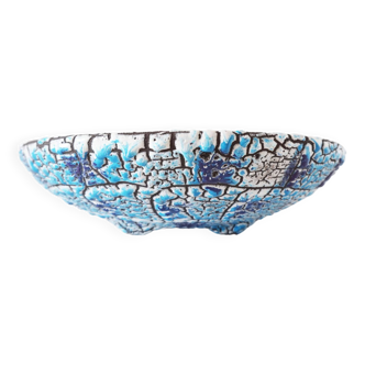 Large ceramic dish Fat lava Vallauris