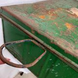Vintage green industrial trunk
