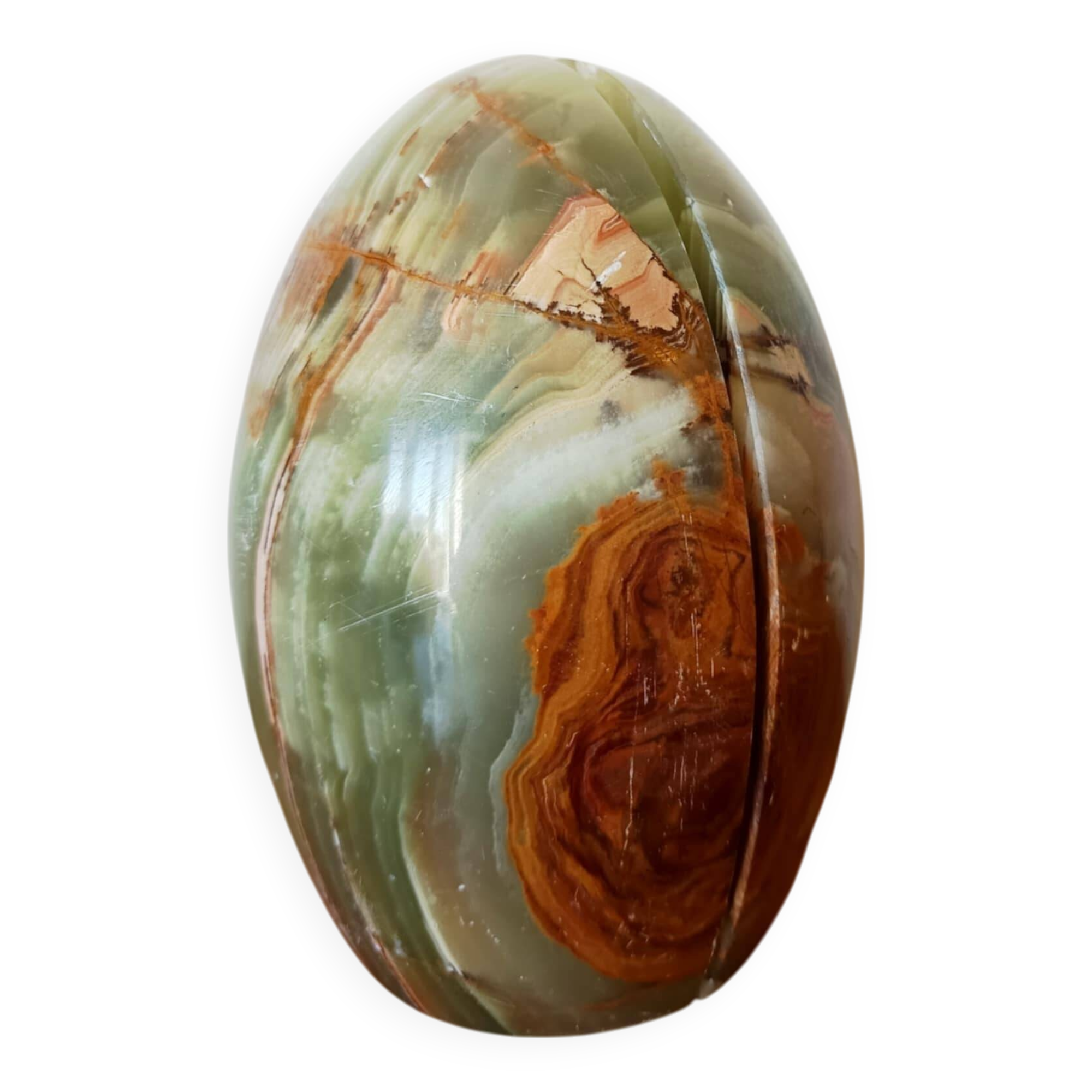 Onyx egg bookends circa 1970