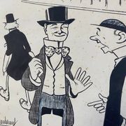 Pair of old cartoons Presse signed Dandurand and Berly