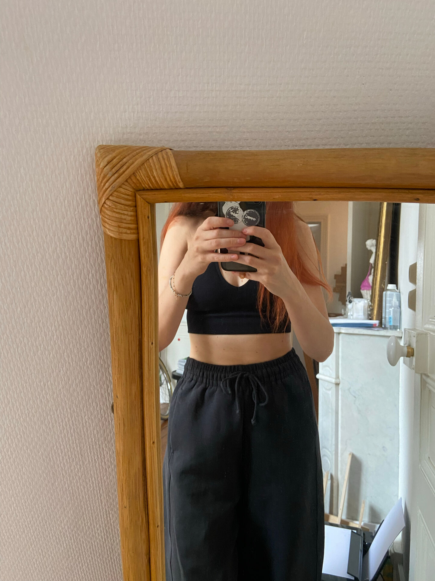 Rattan mirror