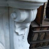 19th century Carrara marble fireplace
