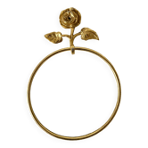 Gold ring towel holder, pink metal