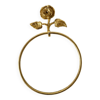 Napkin holder with golden ring, pink metal