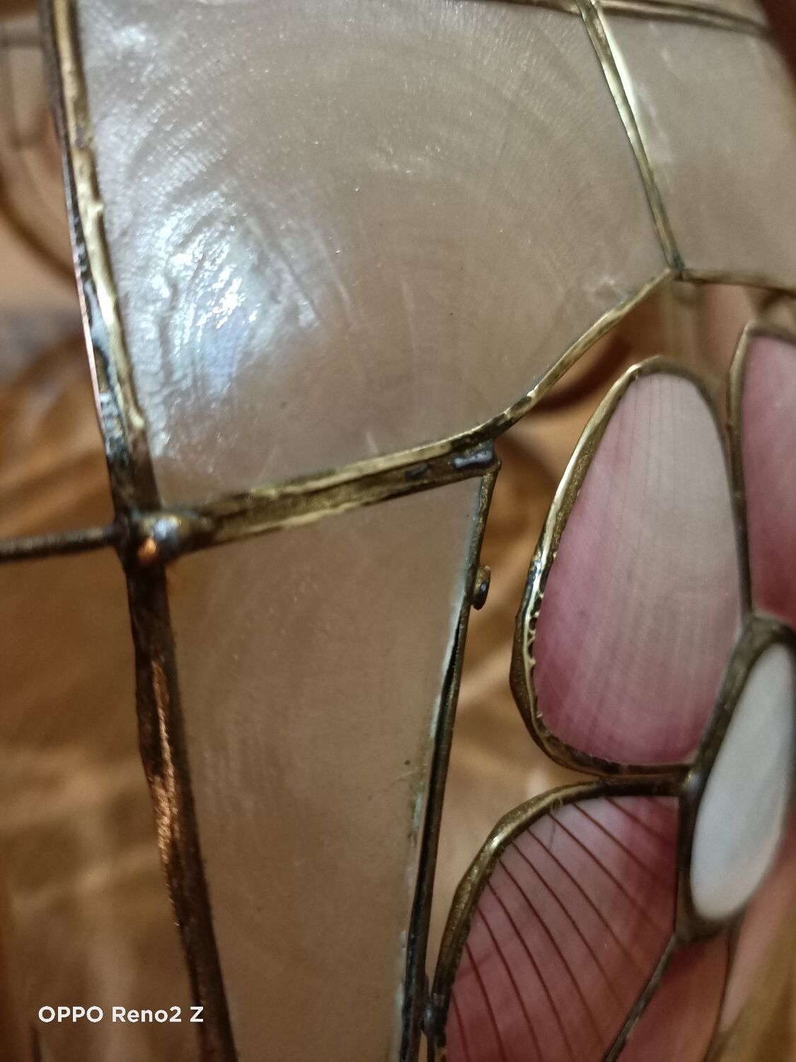 Suspension nacre et bambou