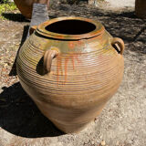 Ancient terracotta pottery jar