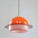 Italian Orange Space Age Saturn Lamp, 70s