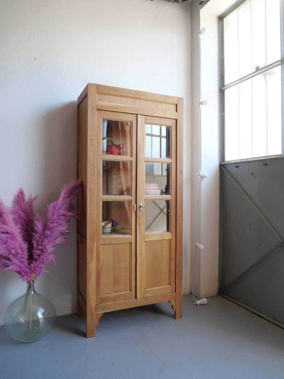Renovated antique display cabinet