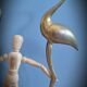 Duo brass herons
