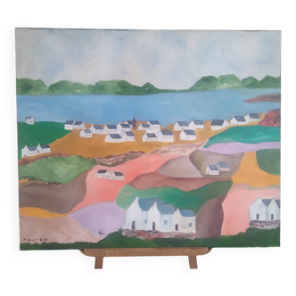 Peinture bord de mer et paysage de la Bretagne