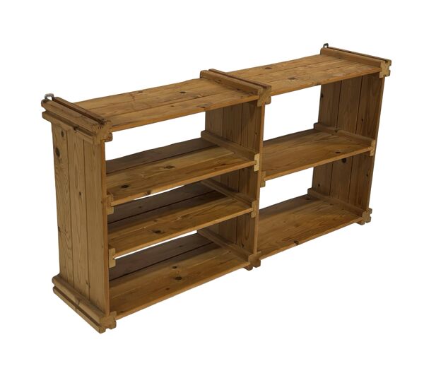 Étagère murale vintage en bois de pin design minimaliste des années 70