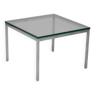 Knoll metal and glass coffee table