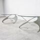 Vintage propellor coffee tables by Knut Hesterberg, 1960s - set of 2