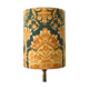 Fabric lampshade with baroque pattern, antique gold leaf design.