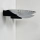 Vintage Disderot wall sconces, chrome and black, France 1980.