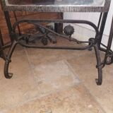 Iron psyche mirror wrought art nouveau 151x53cm