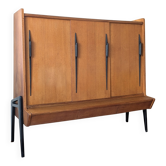 High oak buffet by Gérard Guermonprez, 1950s/60s.