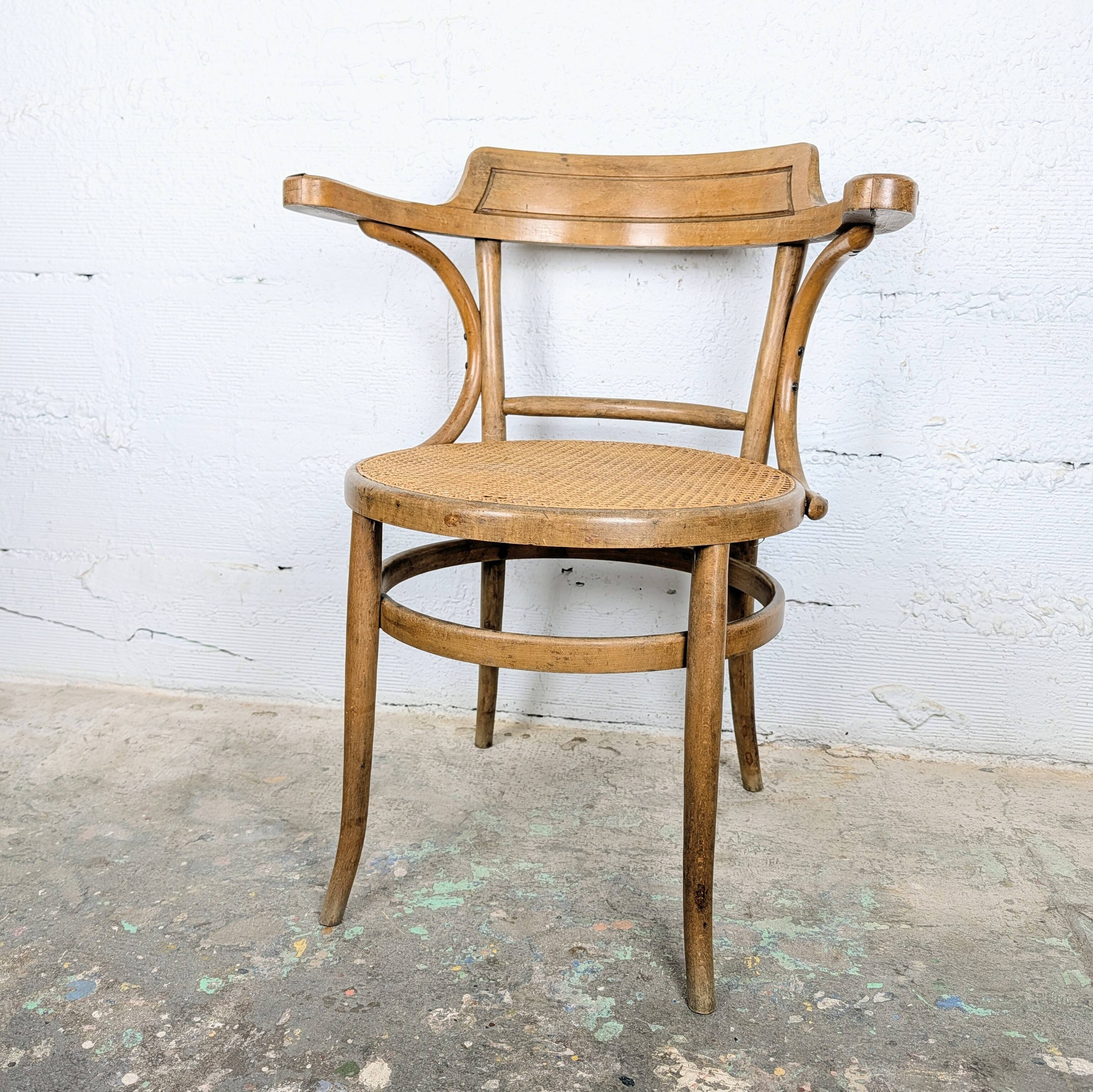 Fauteuil de bureau en bois courbé