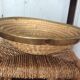 Straw and brass basket