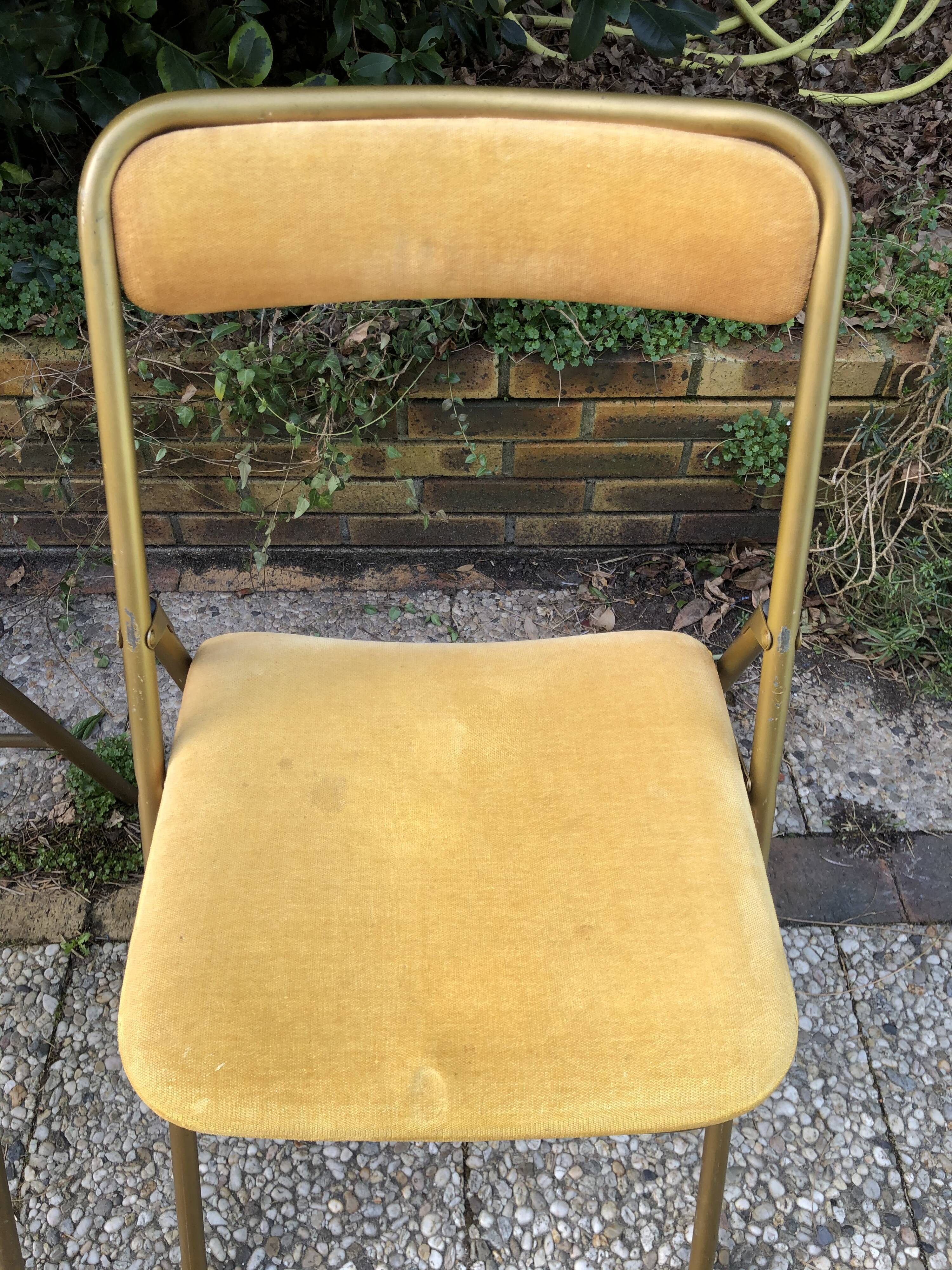 Paire de chaises pliantes vintages