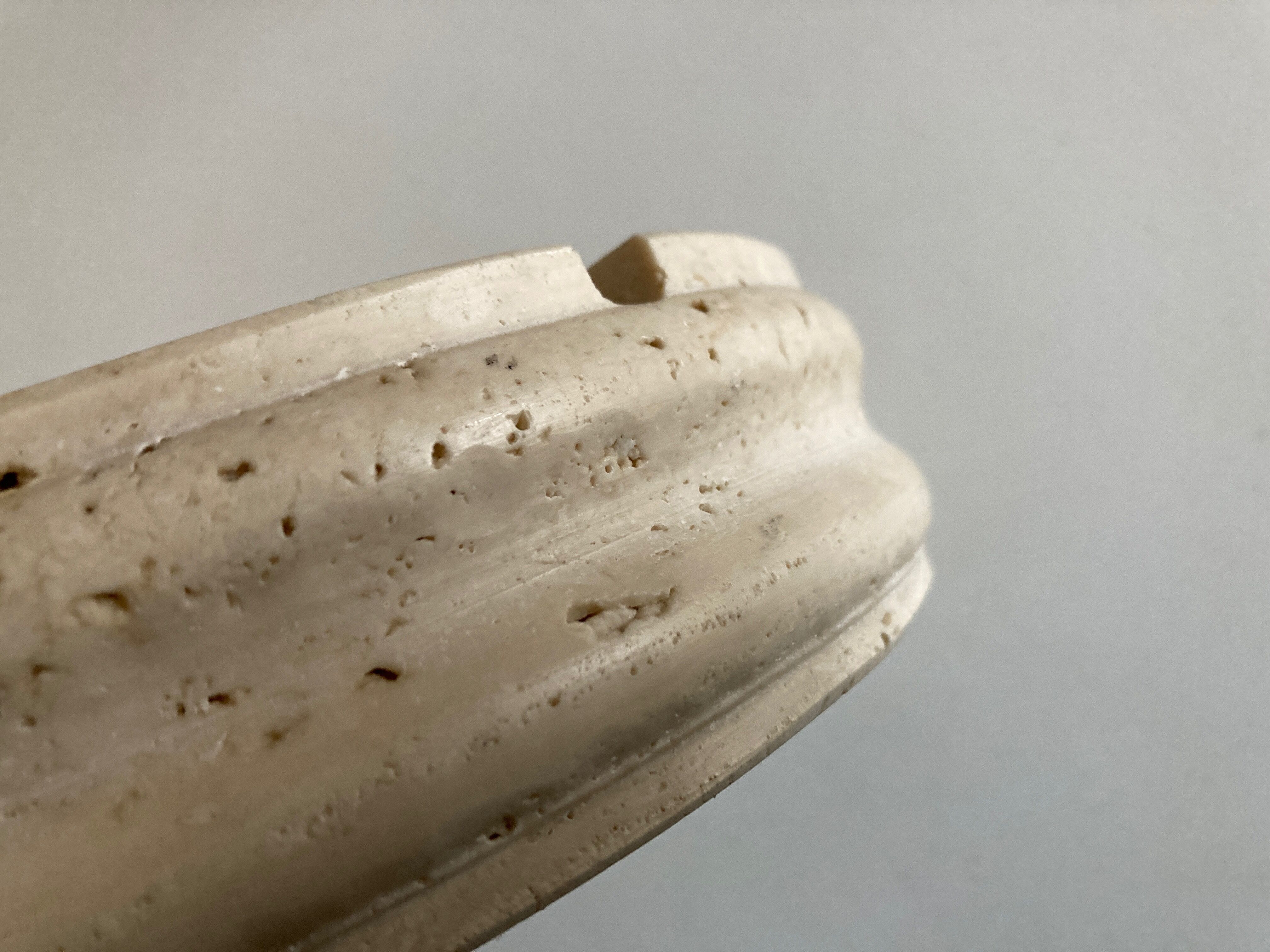 Travertine ashtray XXXL Italian neoclassical work 1970