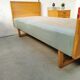 Vintage Scandinavian bed and lamp signed NK 1959