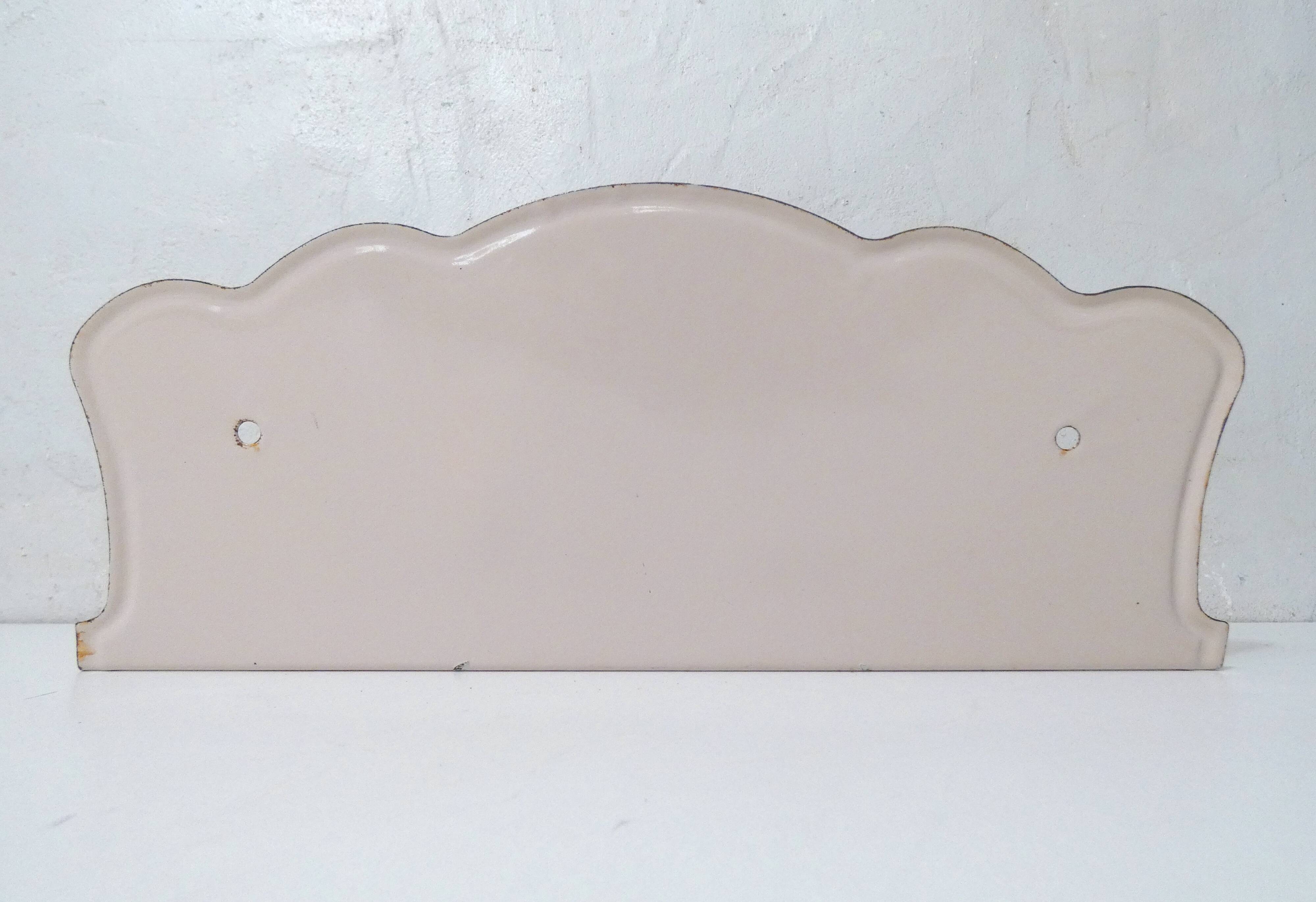 vintage powder pink enamelled steel plant stand