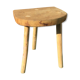 Tabouret bois sculpté tripode déco