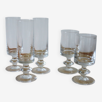 Set of Basel crystal glasses in good condition