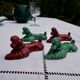 4 knife holders in the shape of poodles