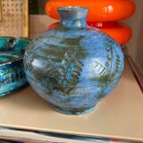 Vase Blin 1960 Bleu