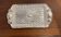 Art Deco butter dish in pressed glass and silver-plated metal – stamped (type