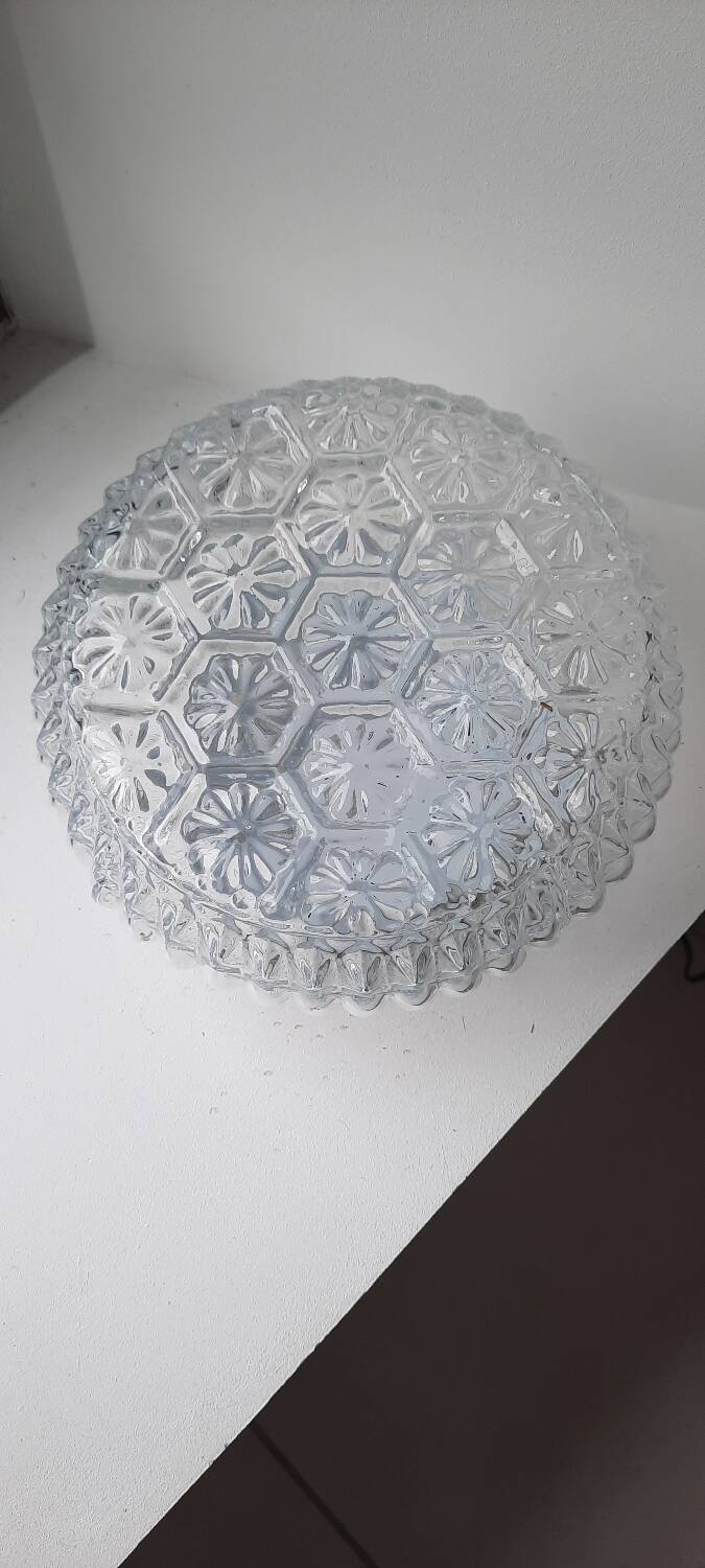 Molded glass ceiling light